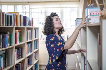 Photo by: Ian Wallman Woman in library